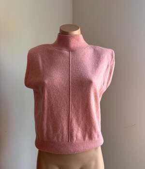 Banana Republic 100% Cashmere Mock Neck Coquette Girl Pink Size S